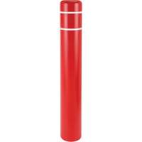 Polyethylene Bollard Covers, 4-1/2" Dia. x 52" L, Red Ottawa Fastener Supply