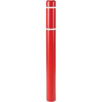 Polyethylene Bollard Covers, 6-5/8" Dia. x 52" L, Red Ottawa Fastener Supply