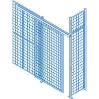 Wire Mesh Partition Components - Sliding Doors, 8' W x 10' H Ottawa Fastener Supply