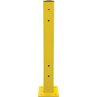 Double Guard Rail Post, Steel, 5" L x 44" H, Safety Yellow KI247 | Ottawa Fastener Supply