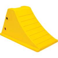 Wheel Chocks with Aluminum Tread, Polyurethane, Safety Yellow, 11-1/4" W x 21" D x 12-1/4" H Ottawa Fastener Supply