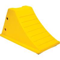Wheel Chocks with Rubber Tread, Polyurethane, Yellow, 11-1/4" W x 21" D x 12-1/4" H Ottawa Fastener Supply