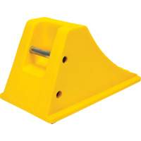 Wheel Chocks with Rubber Tread, Polyurethane, Yellow, 11-1/4" W x 21" D x 12-1/4" H Ottawa Fastener Supply