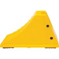 Wheel Chocks with Rubber Tread, Polyurethane, Yellow, 11-1/4" W x 21" D x 12-1/4" H Ottawa Fastener Supply