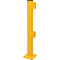 End Post for Light-Duty Guard Rails, Steel, 42" H, Safety Yellow Ottawa Fastener Supply