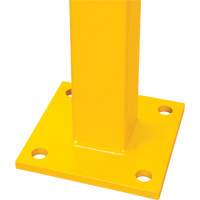 Corner Post for Light-Duty Guard Rails, Steel, 42" H, Safety Yellow Ottawa Fastener Supply