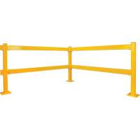 Lift-Out Guard Rail, Steel, 3' L x 4" H, Safety Yellow Ottawa Fastener Supply