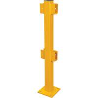 In-Line Post for Light-Duty Guard Rails, Steel, 42" H, Safety Yellow Ottawa Fastener Supply