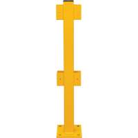 In-Line Post for Light-Duty Guard Rails, Steel, 42" H, Safety Yellow Ottawa Fastener Supply