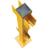 In-Line Post for Light-Duty Guard Rails, Steel, 42" H, Safety Yellow Ottawa Fastener Supply