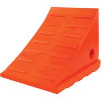 35 Ton General Purpose Wheel Chock, Urethane, Orange Ottawa Fastener Supply