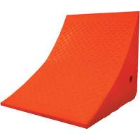 70 Ton Large Equipment Wheel Chock, Urethane, Orange Ottawa Fastener Supply