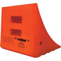70 Ton Large Equipment Wheel Chock, Urethane, Orange Ottawa Fastener Supply