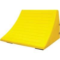 70 Ton Large Equipment Wheel Chock with Handle, Urethane, Yellow Ottawa Fastener Supply