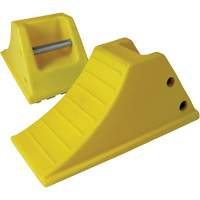40 Ton Large Equipment Wheel Chock with Grip Pads, Urethane, Yellow Ottawa Fastener Supply