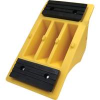 75 Ton Large Equipment Wheel Chock with Grip Pads, Urethane, Yellow Ottawa Fastener Supply