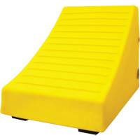 400 Ton Large Equipment Wheel Chock with Handle & Hole, Urethane, Yellow Ottawa Fastener Supply