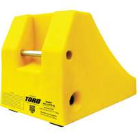 400 Ton Large Equipment Wheel Chock with Handle & Hole, Urethane, Yellow Ottawa Fastener Supply