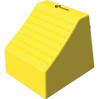 Cale de roue ultra-robuste pour l'exploitation mini&egrave;re Checkers Safety sans support, PEHD, Jaune, 14-1/2" la x 17-1/2" p x 16" h Ottawa Fastener Supply