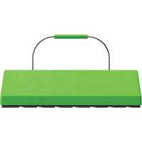 Cale de roue pour avion Checkers Safety SafeRay avec poign&eacute;e &agrave; c&acirc;ble & patin en caoutchouc, Ur&eacute;thane, Vert fluorescent, 24" la x 8" p x 6" h Ottawa Fastener Supply