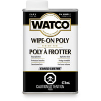 Teinture &agrave; essuyage en poly Watco, 473 ml, Transparent, Brillant Ottawa Fastener Supply