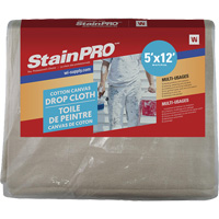 StainPro™ Drop Sheet, 12' L x 5' W, Cloth KR702 | Ottawa Fastener Supply