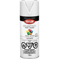 COLORmaxx Paint + Primer, White, Very Flat, 12 oz., Aerosol Can Ottawa Fastener Supply