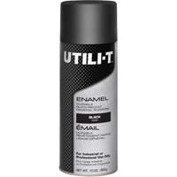 UTILI-T General Purpose Enamel Spray Paint, Black, Gloss, 10 oz./283 g, Aerosol Can Ottawa Fastener Supply