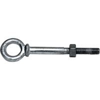 Eye Bolts, 3/8" Dia., 2-1/2" L, Galvanized, 1200 lbs. (0.6 tons) Capacity Ottawa Fastener Supply
