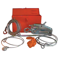 Tirfor<sup>®</sup> Wire Rope Hoist TU17 Rescue Kit , 5/16" Wire Diameter, 2000  lbs. (1 tons) Capacity LV073 | Ottawa Fastener Supply