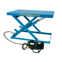 LoProfile Electric-Hydraulic Scissor Lift Table, Steel, 32-1/2" L x 23-1/2" W, 550 lbs. Capacity Ottawa Fastener Supply