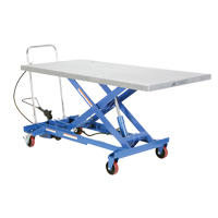 Pneumatic Hydraulic Scissor Lift Table, Steel, 63" L x 31-1/2" W, 1000 lbs. Cap. Ottawa Fastener Supply