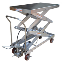 Pneumatic Hydraulic Scissor Lift Table, Stainless Steel, 47-1/4" L x 24" W, 1500 lbs. Cap. Ottawa Fastener Supply