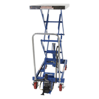 Pneumatic Hydraulic Scissor Lift Table, Steel, 35-1/2" L x 20" W, 800 lbs. Cap. Ottawa Fastener Supply