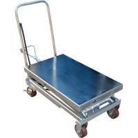 Pneumatic Hydraulic Scissor Lift Table, Stainless Steel, 35-1/2" L x 20" W, 800 lbs. Cap. Ottawa Fastener Supply