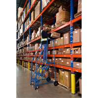 Escabeau roulant certifi&eacute; par la CSA, 4 marches, Largeur de la marche 22", Hauteur de la plateforme 37", Acier Ottawa Fastener Supply