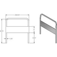 Poign&eacute;e chrom&eacute;e de 30" pour chariot &agrave; plateforme Ottawa Fastener Supply