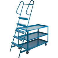 Stock Picking Carts, Steel, 24" W x 64" D, 3 Shelves, 1200 lbs. Capacity Ottawa Fastener Supply