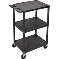 Chariot utilitaire, 3 tiers, 18" x 40" x 24", Capacit&eacute; 400 lb Ottawa Fastener Supply