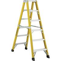 6600 Series Industrial Heavy-Duty 2-Way Stepladders, Fibreglass, 300 lbs. Capacity, 6' Ottawa Fastener Supply