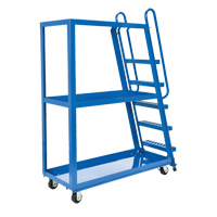 Stock Picking Cart, Steel, 21-7/8" W x 56-1/8" D, 3 Shelves, 1000 lbs. Capacity Ottawa Fastener Supply