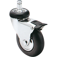 Comfort Roll Caster, Swivel with Brake, 2" (51 mm) Dia., 125 lbs. (57 kg.) Capacity MJ022 | Ottawa Fastener Supply