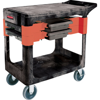 Maintenance Tool Cart, 2 Drawers, 38" L x 19-1/4" W x 33-3/8" H, Black MK744 | Ottawa Fastener Supply