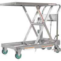 Hydraulic Scissor Lift Table, 31-1/2" L x 19-1/2" W, Stainless Steel, 550 lbs. Capacity Ottawa Fastener Supply