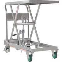 Hydraulic Scissor Lift Table, 31-1/2" L x 19-1/2" W, Stainless Steel, 550 lbs. Capacity Ottawa Fastener Supply