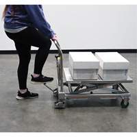 Hydraulic Scissor Lift Table, 31-1/2" L x 19-1/2" W, Stainless Steel, 550 lbs. Capacity Ottawa Fastener Supply