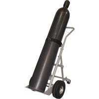 Four-Wheel Cylinder Hand Trucks, Pneumatic Wheels, 10" W x 8" L Base, 1000 lbs. Ottawa Fastener Supply
