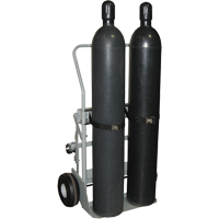 Four-Wheel Cylinder Hand Trucks, Pneumatic Wheels, 28" W x 6" L Base, 1000 lbs. Ottawa Fastener Supply
