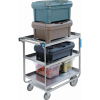 Heavy-Duty U Frame Carts, 3 Tiers, 19" W x 34-1/2" H x 33" D, 700 lbs. Capacity Ottawa Fastener Supply