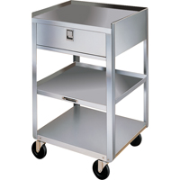 Stainless Steel Equipment Stands, 300 lbs. Capacity, Stainless Steel, 16-3/4" x W, 30-1/8" x H, 18-3/4" D, 1 Drawers MK979 | Ottawa Fastener Supply
